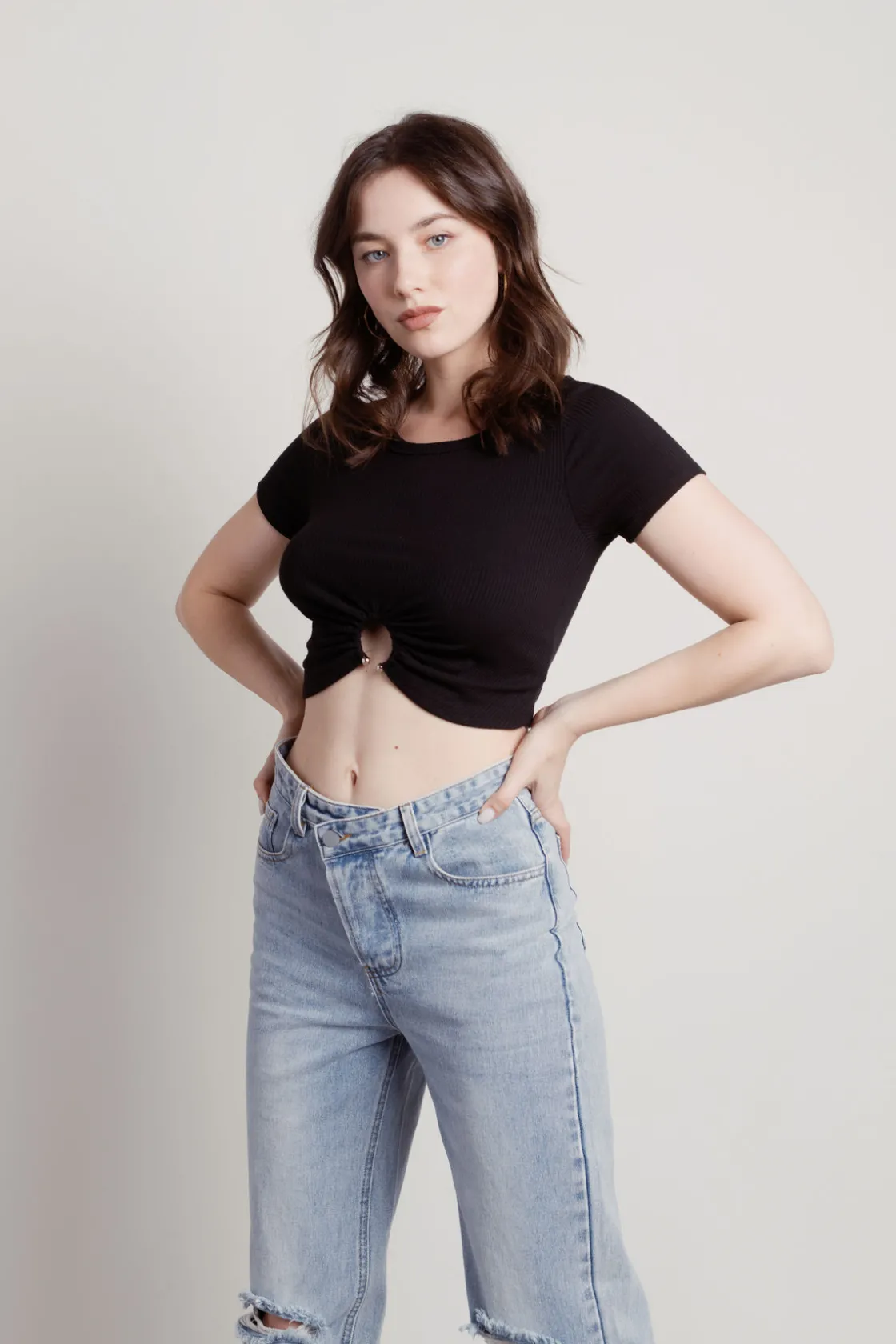 Tobi Born And Raised Crop Top - Black
