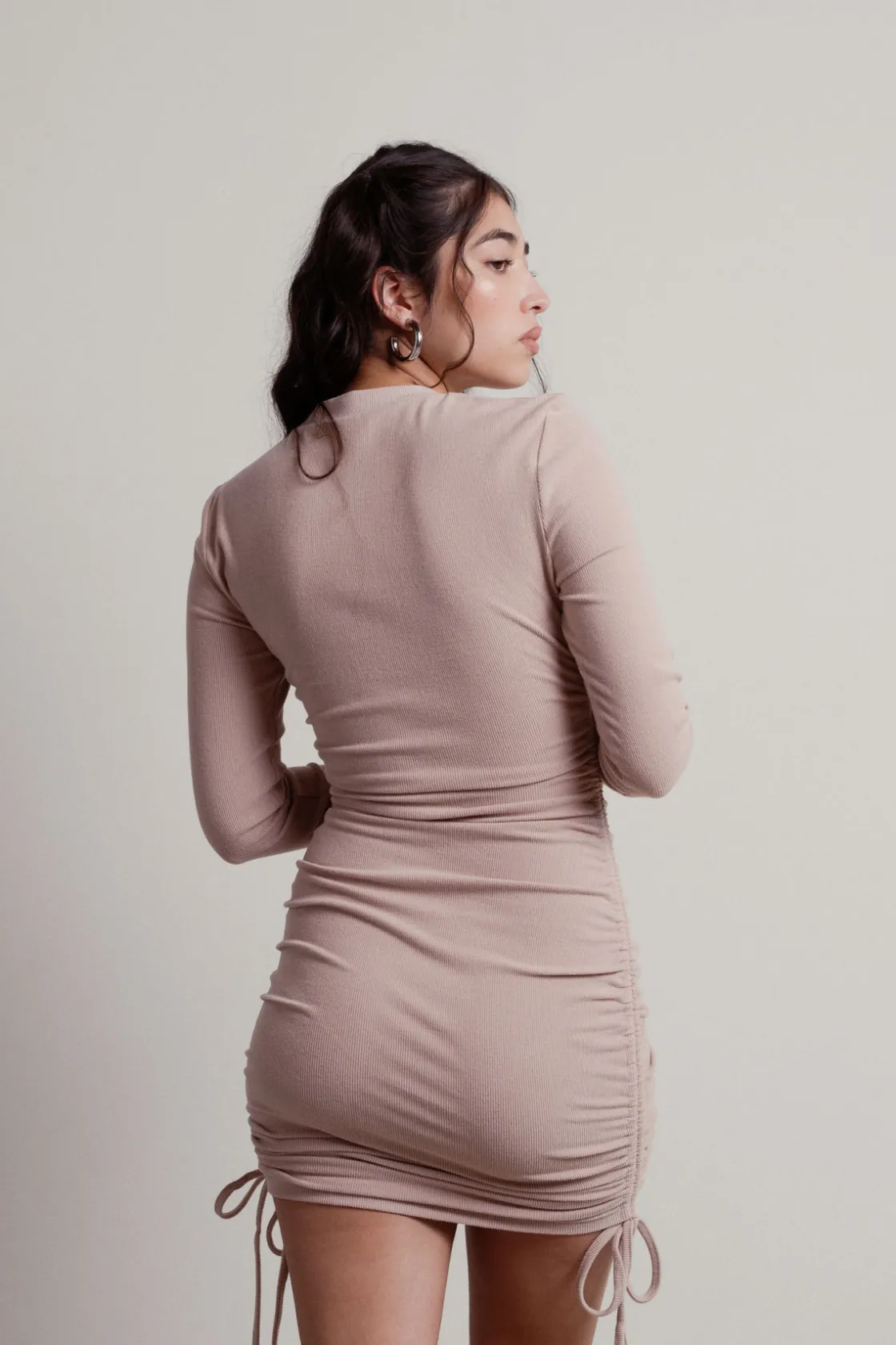 Tobi Boy Bye Ruched Bodycon Mini Dress -