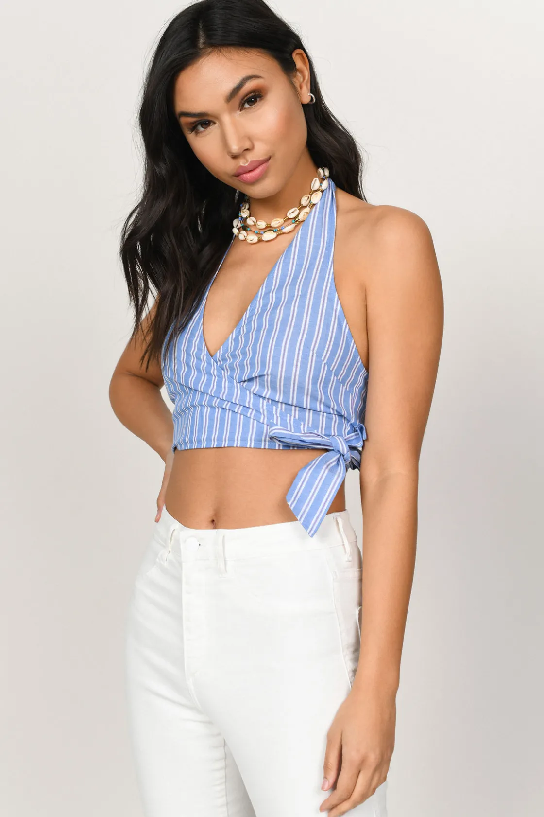 Tobi Bridget Crop Top - Blue