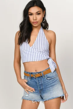 Tobi Bridget Crop Top - Blue