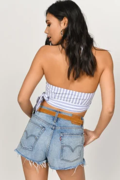 Tobi Bridget Crop Top - Blue