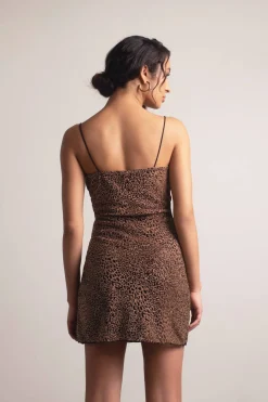 Tobi Brielle Cowl Neck Bodycon Mini Dress -