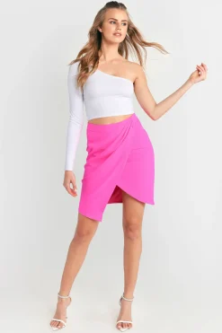 Tobi Bright Lights Surplice Mini Skirt -