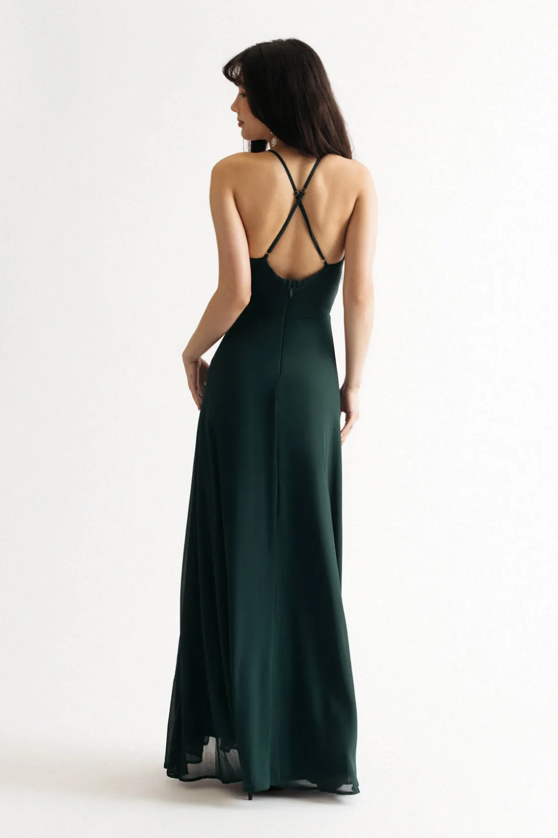 Tobi Bring Me Closer Halter High Slit Maxi Dress - Ivory