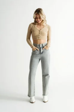 Tobi Brit Sweater Cardigan - Brown