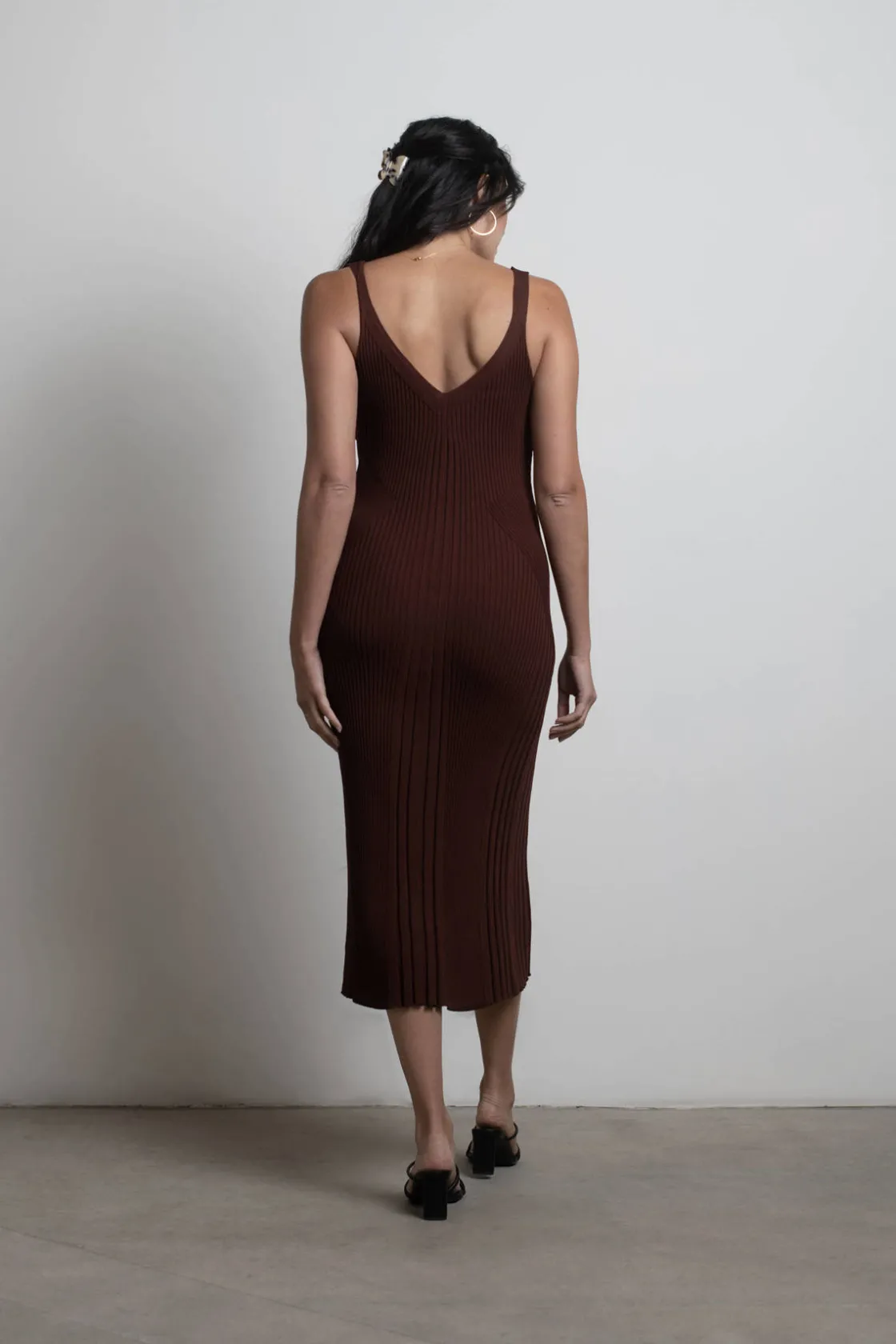 Tobi Sugar Ribbed Bodycon Midi Dress -