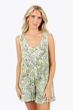 Tobi Brynlee Lace Up Back Romper -