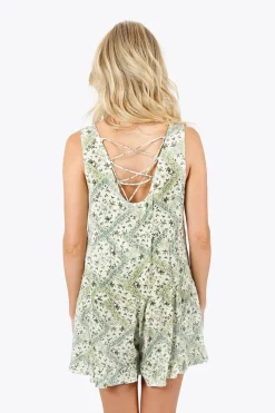 Tobi Brynlee Lace Up Back Romper -