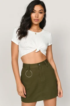 Tobi Cadet Marsha Utility Mini Skirt -