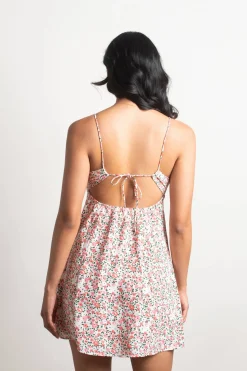 Tobi Cali Girl Floral Skater Mini Dress - Pink