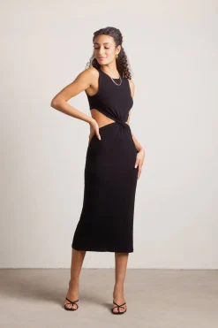 Tobi Call Me Up Cutout Bodycon Midi Dress - Coral