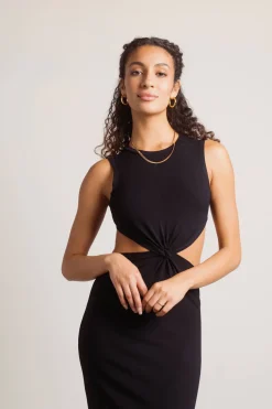 Tobi Call Me Up Cutout Bodycon Midi Dress - Coral