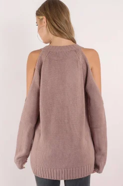 Tobi Camila Cold Shoulder Sweater - Black