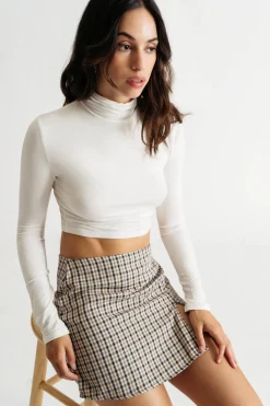 Tobi Campfire Cozy Long Sleeve Turtleneck Crop Top