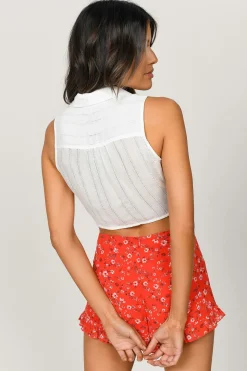 Tobi Camryn Crop Top - White
