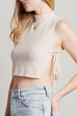 Tobi Can I Crop Top - Charcoal