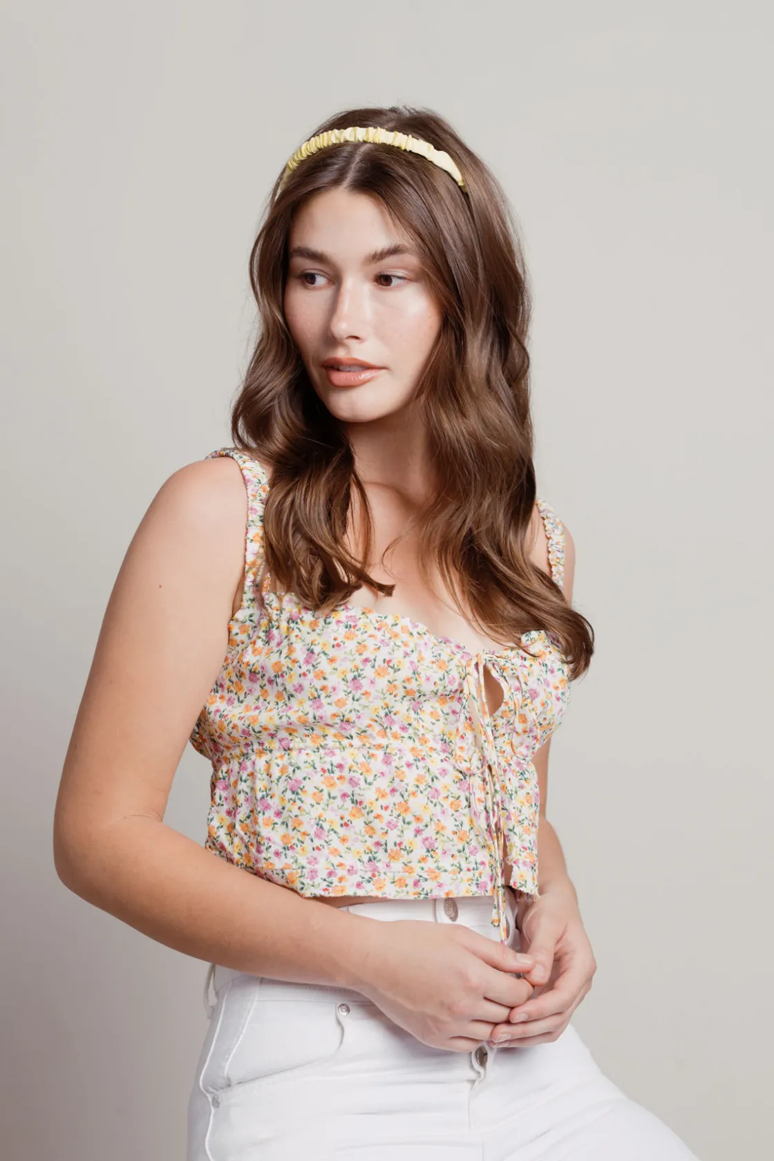 Tobi Candy Pop Ruched Headband - Purple