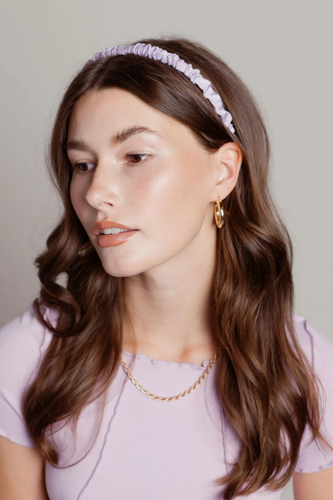 Tobi Candy Pop Ruched Headband - Purple