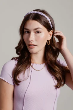 Tobi Candy Pop Ruched Headband - Purple