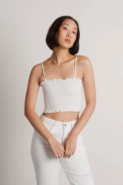 Tobi Care About Me Crop Top - Ivory