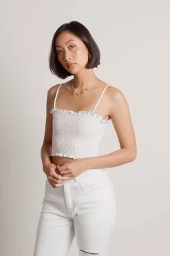 Tobi Care About Me Crop Top - Ivory
