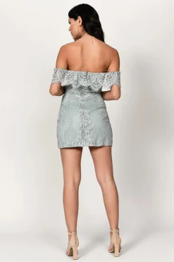 Tobi Carly Lace Off The Shoulder Mini Dress -