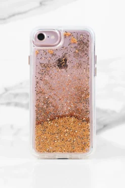 Tobi Casetify Glitter Iphone Case - Gold Chrome