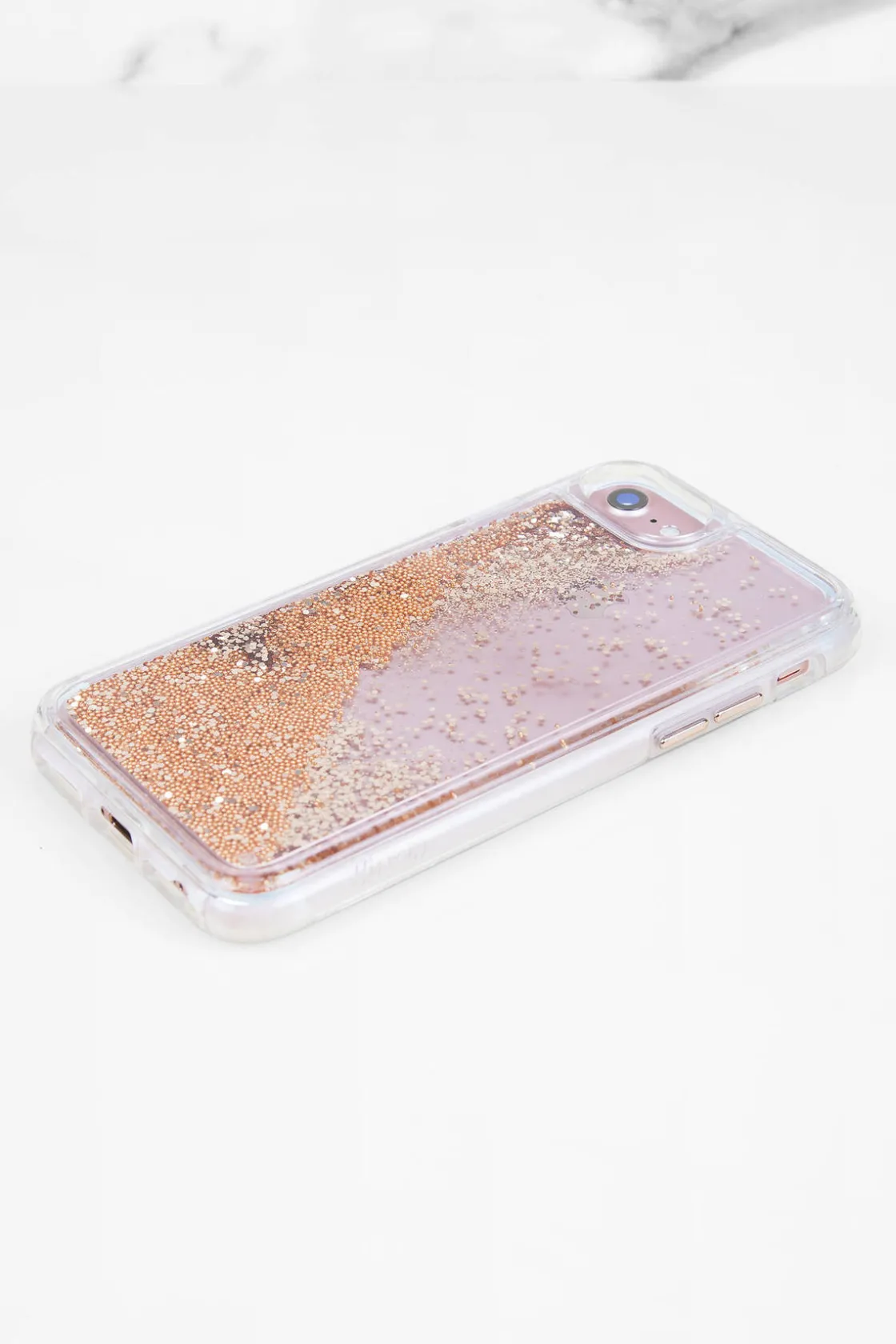 Tobi Casetify Glitter Iphone Case - Gold Chrome