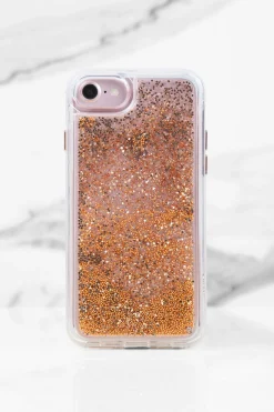 Tobi Casetify Glitter Iphone Case - Gold Chrome