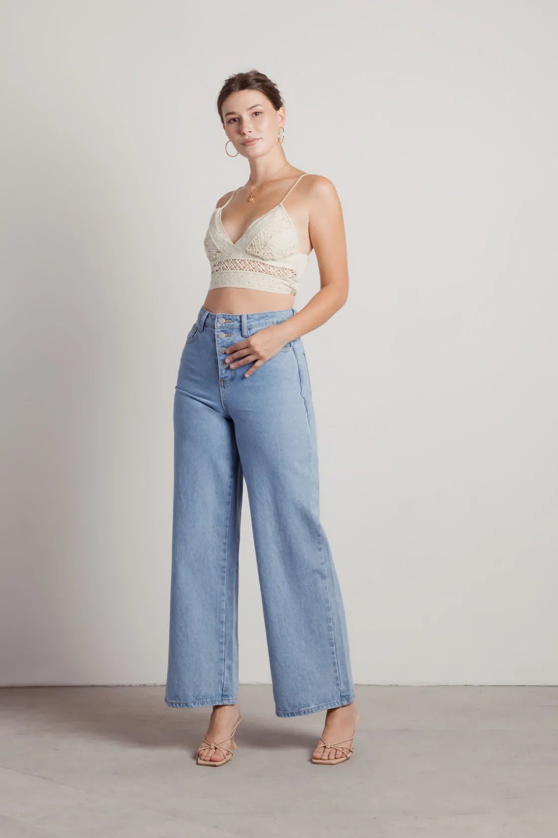 Tobi Catch My Thoughts Eyelet Bralette -