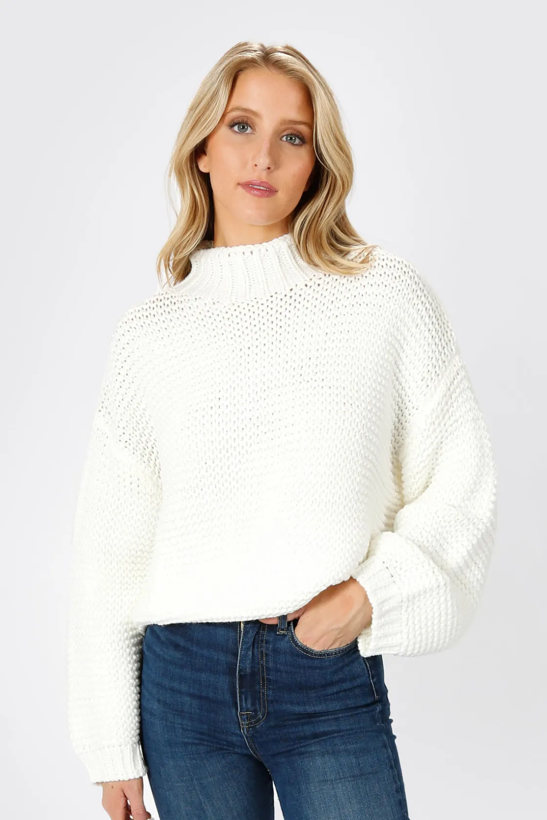 Tobi Cecilia Chunky Knit Sweater - Hot Pink