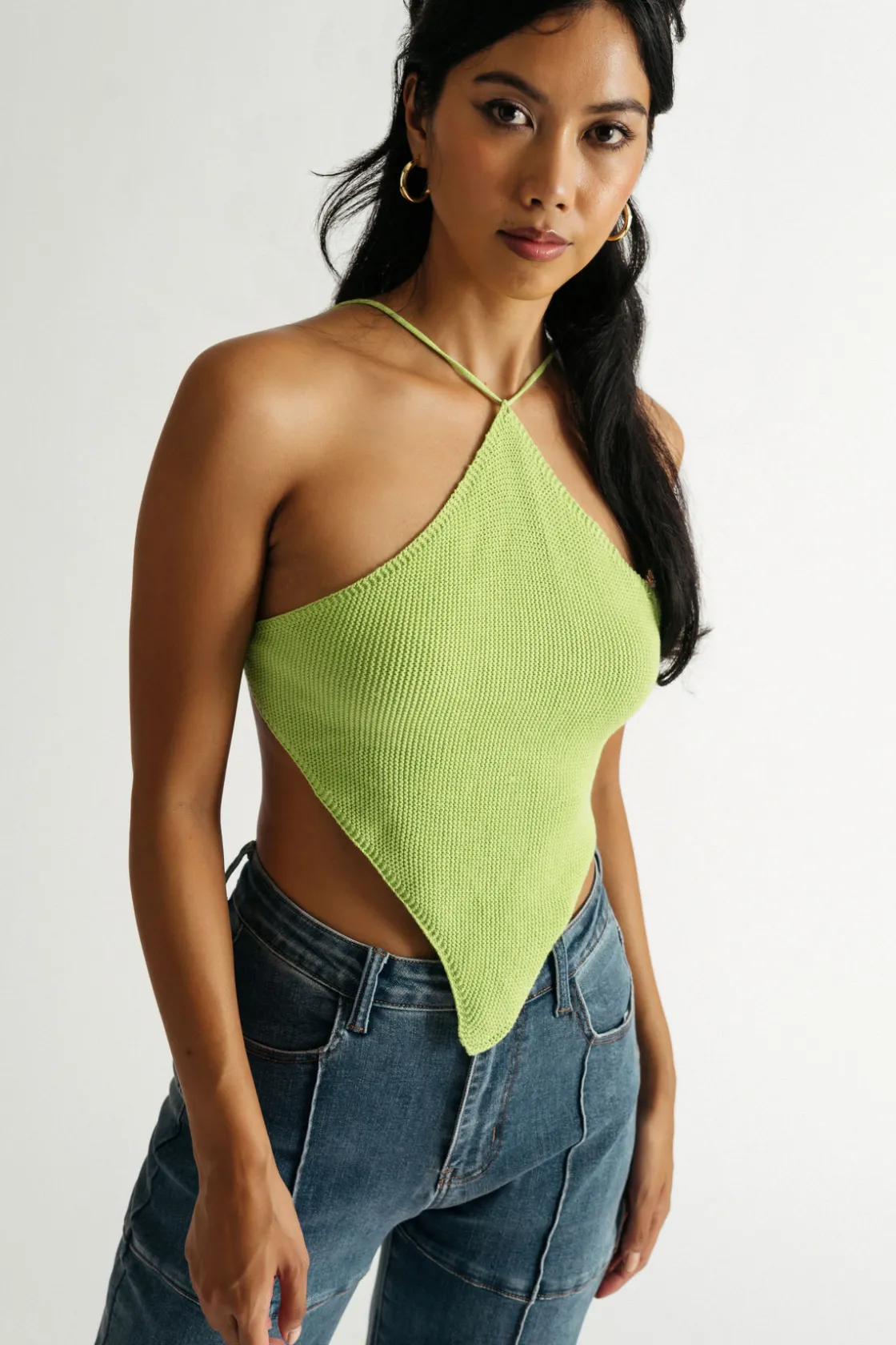 Tobi Celestine Crochet Top - Lime