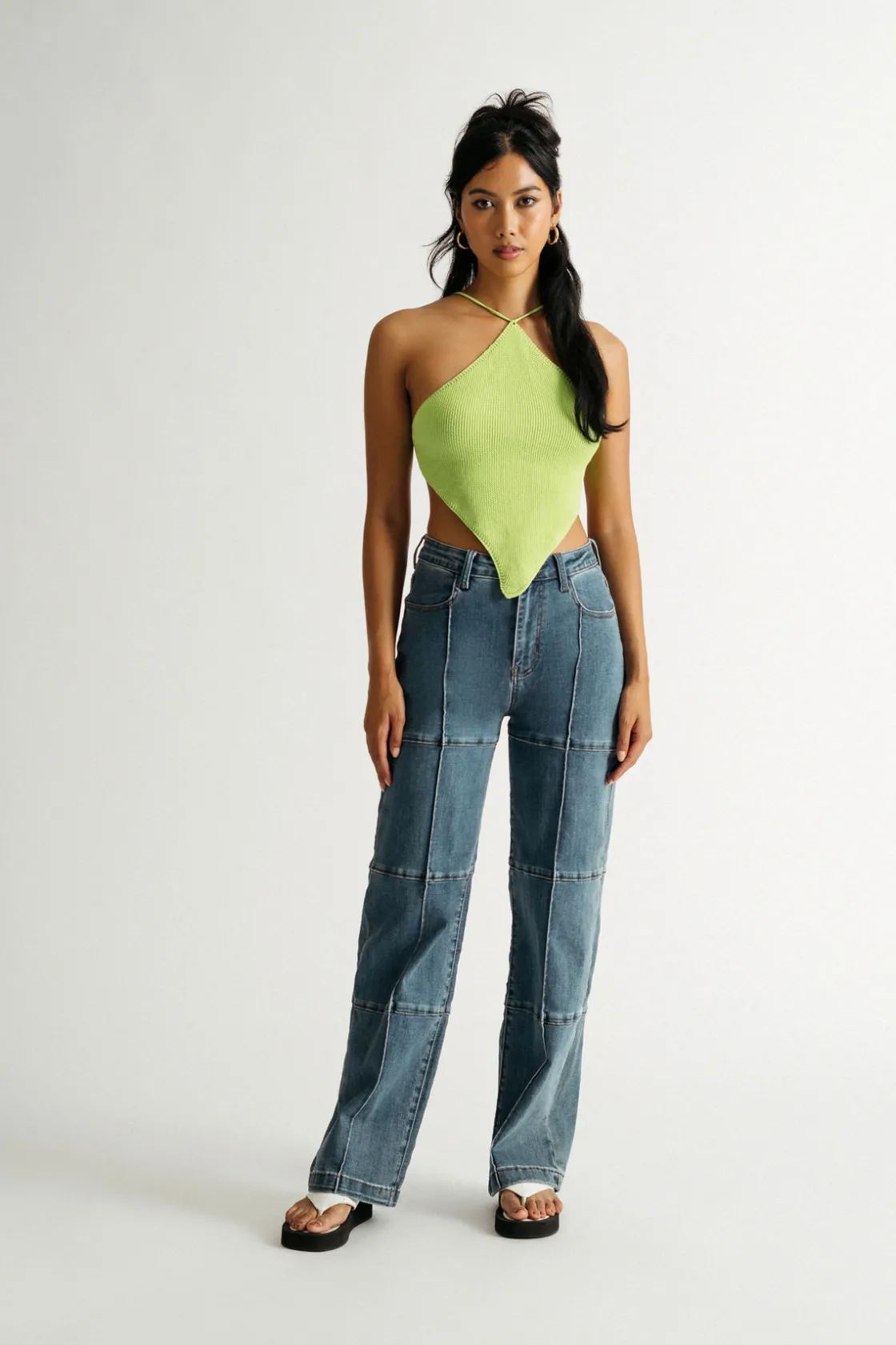 Tobi Celestine Crochet Top - Lime