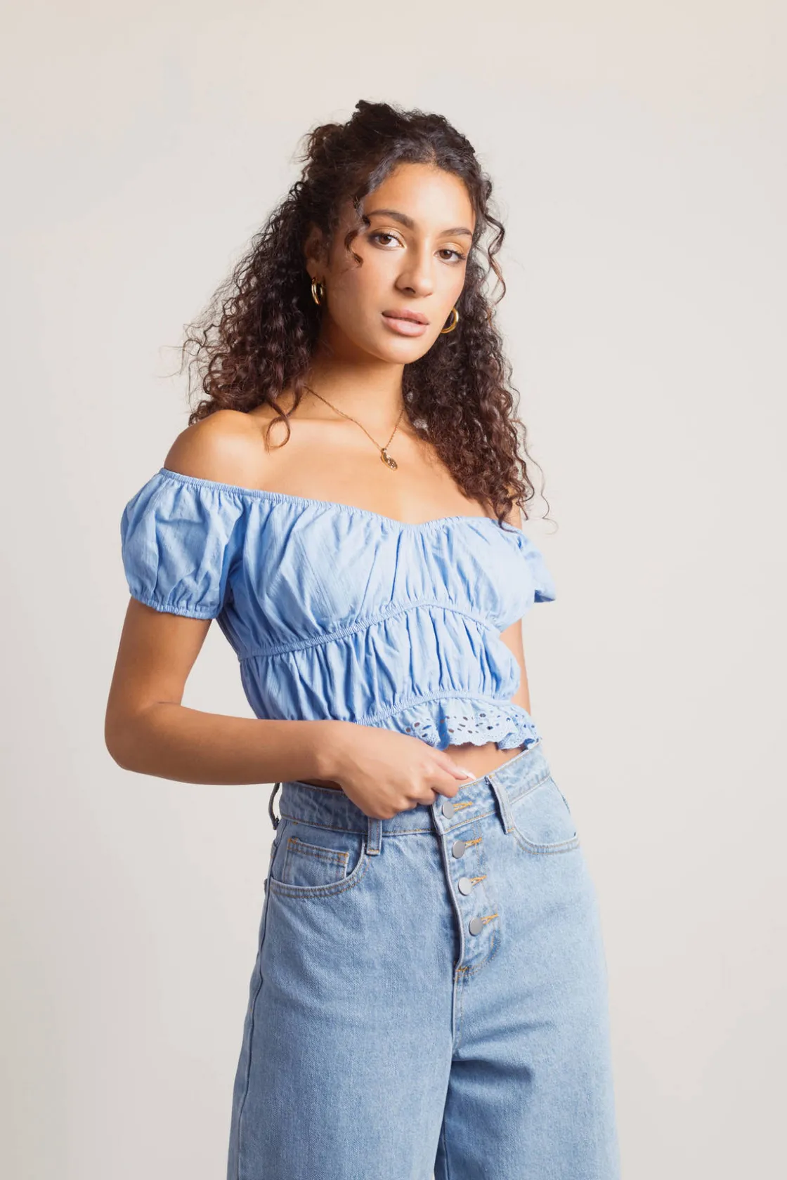 Tobi Celia Crop Top - Blue