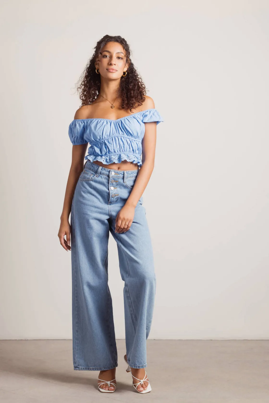 Tobi Celia Crop Top - Blue