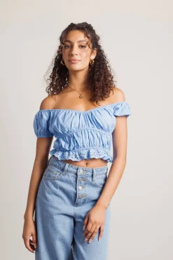 Tobi Celia Crop Top - Blue