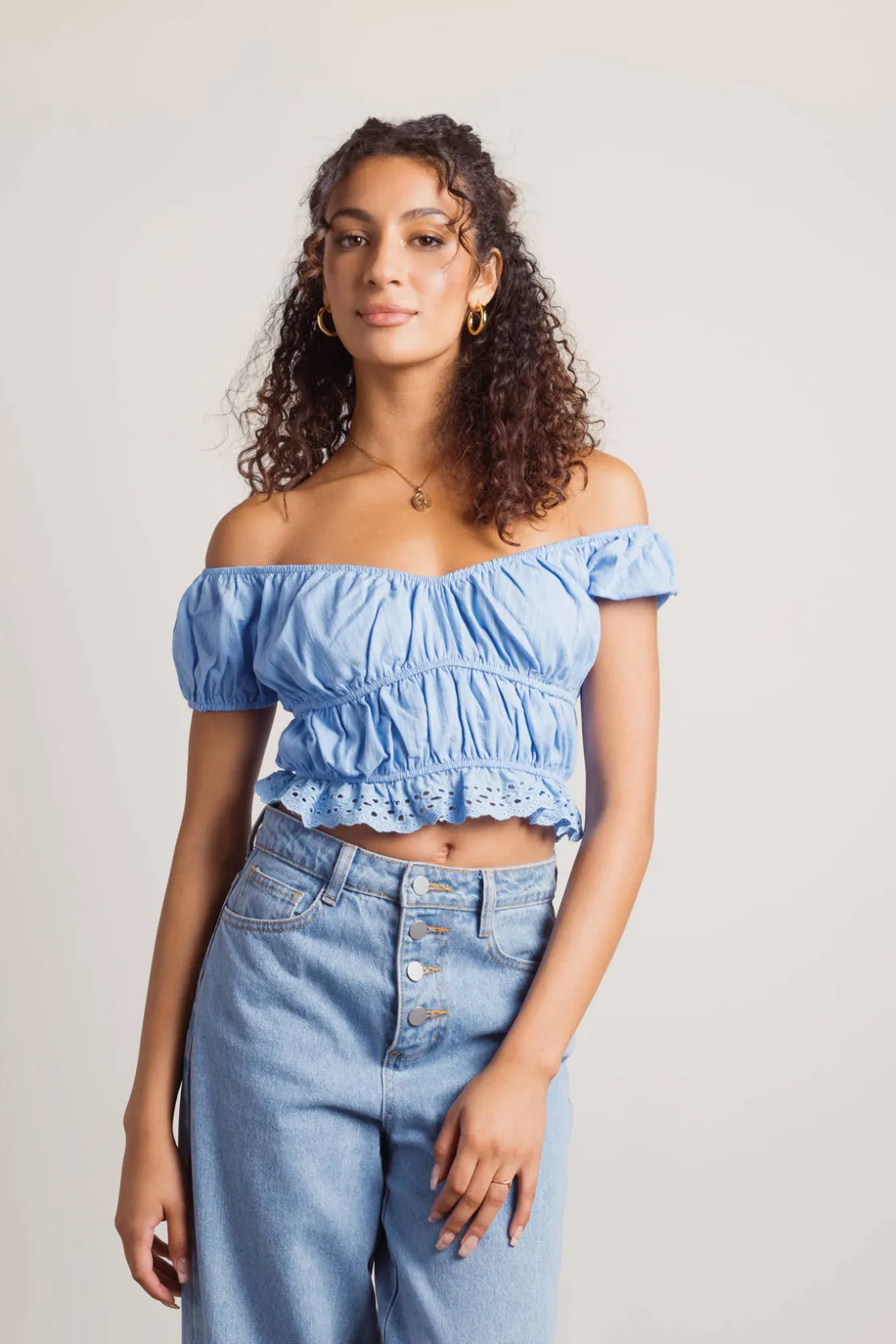 Tobi Celia Crop Top - Blue