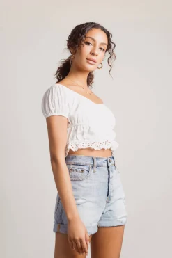 Tobi Celia Crop Top - Blue