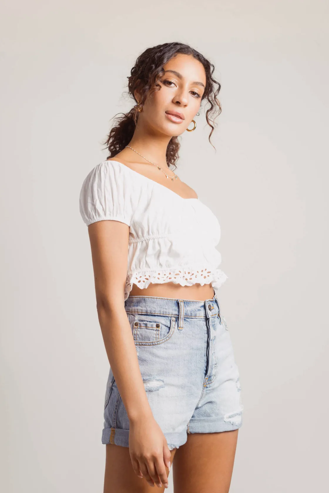 Tobi Celia Crop Top - Blue