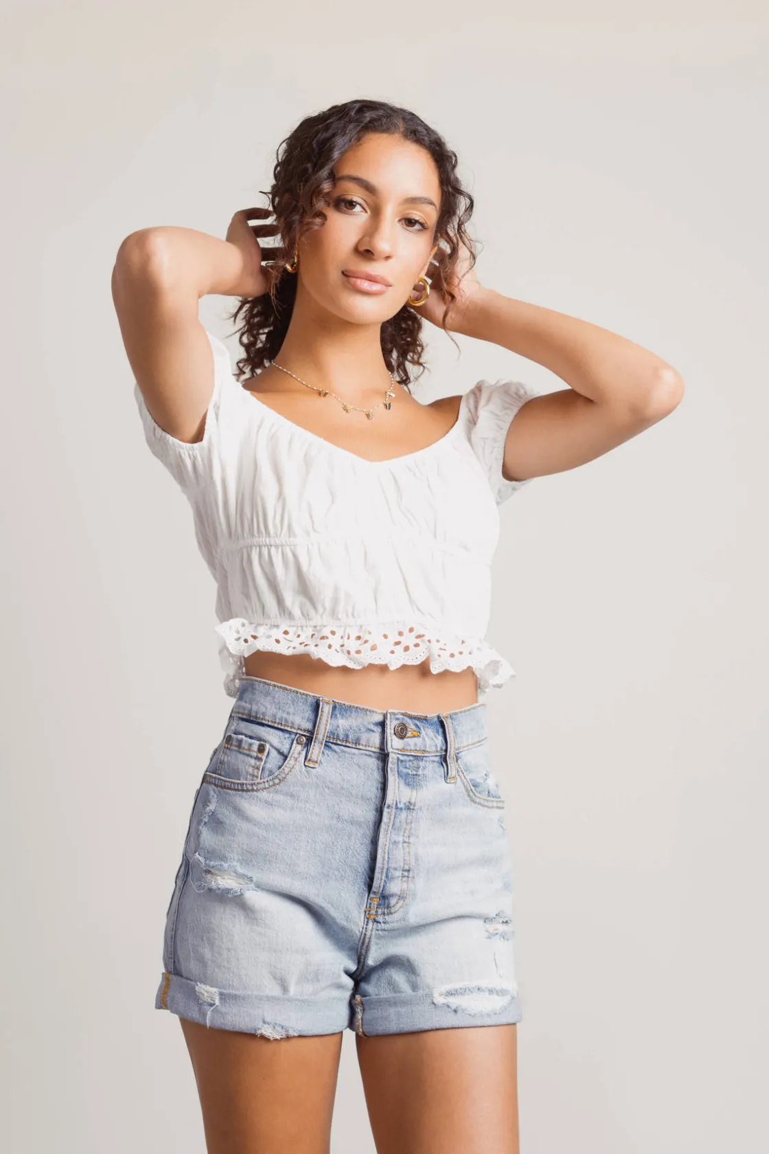Tobi Celia Crop Top - Blue