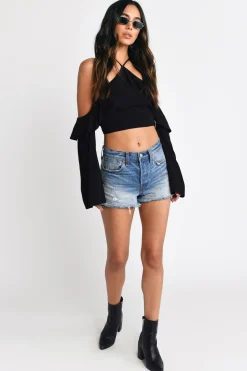 Tobi Celine Crop Top - Wine