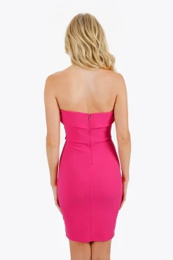 Tobi Cello Strapless Bodycon Midi Dress - Ivory
