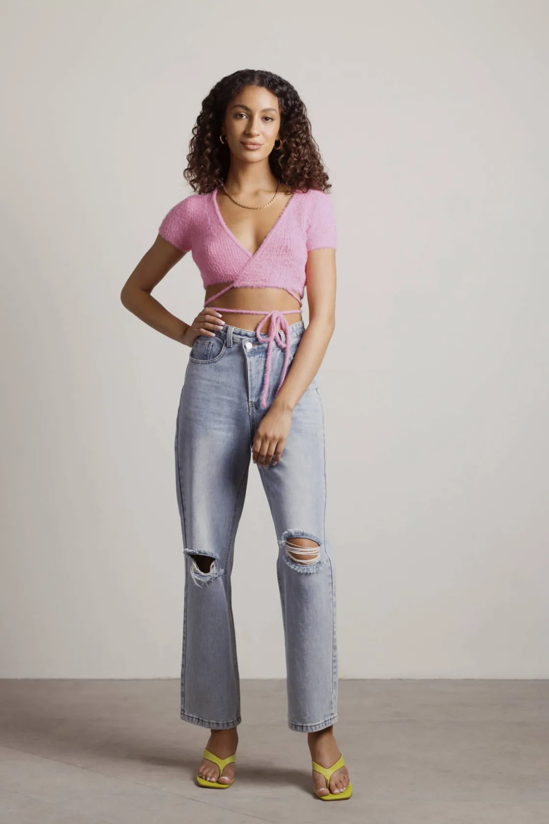Tobi Center Stage Crop Top - Blue