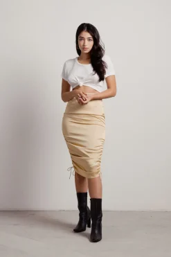 Tobi Chantelle Ruched Mini Skirt -