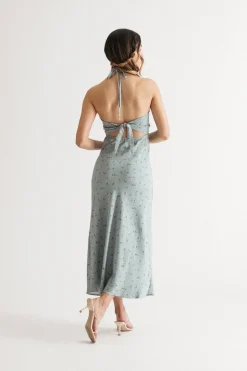 Tobi Cheryl Floral Keyhole Midi Dress -