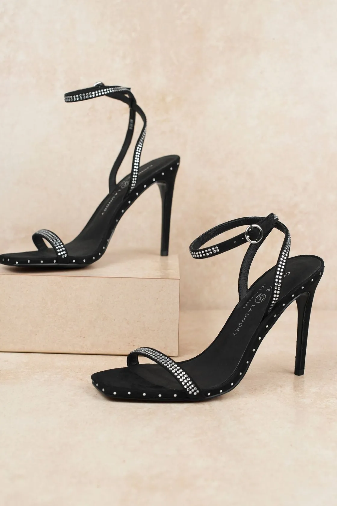 Tobi Chinese Laundry Jam Rhinestone Strap High Heels -