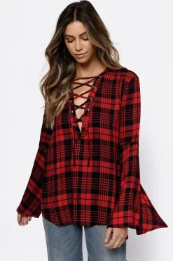 Tobi Chleo Lace Up Blouse -