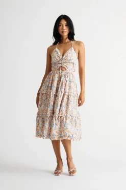 Tobi Christine Floral Skater Mini Dress -