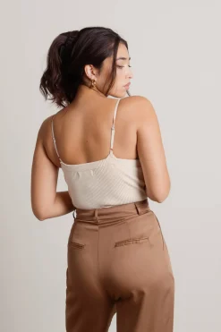 Tobi Cillian Strap Ribbed Sweater Knit Bodysuit