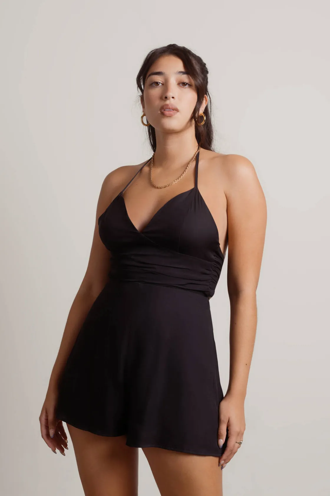 Tobi Close To Me Halter Romper -